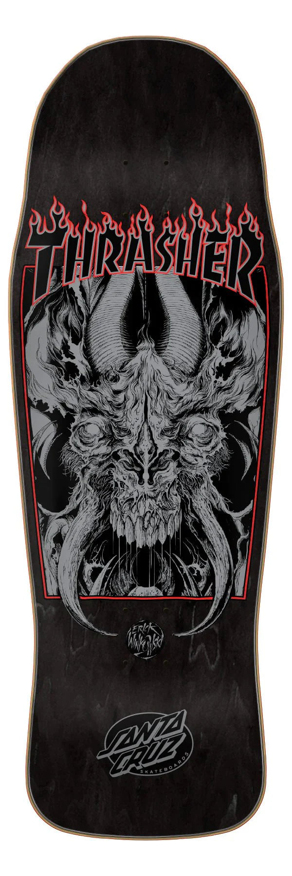 10.34in Thrasher Winkowski Primeval Santa Cruz Shaped Skateboard Deck - SkateTillDeath.com