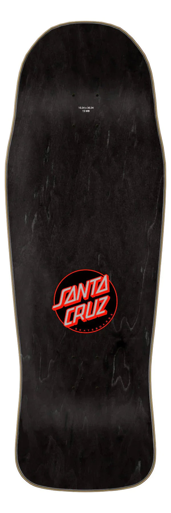 10.34in Winkowski Ghost Black Santa Cruz Shaped Skateboard Deck - SkateTillDeath.com
