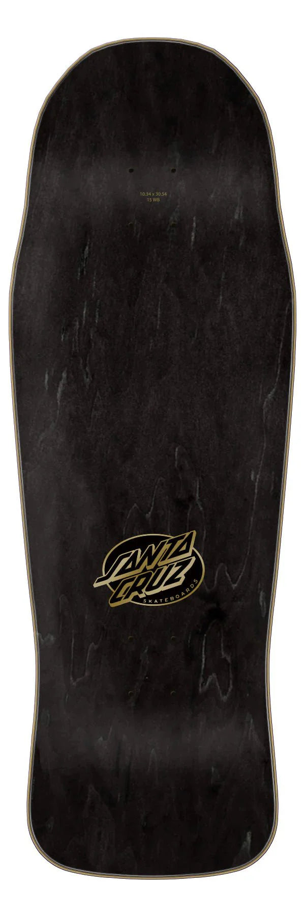 10.34in Winkowski Primeval Gold Santa Cruz Shaped Skateboard Deck - SkateTillDeath.com