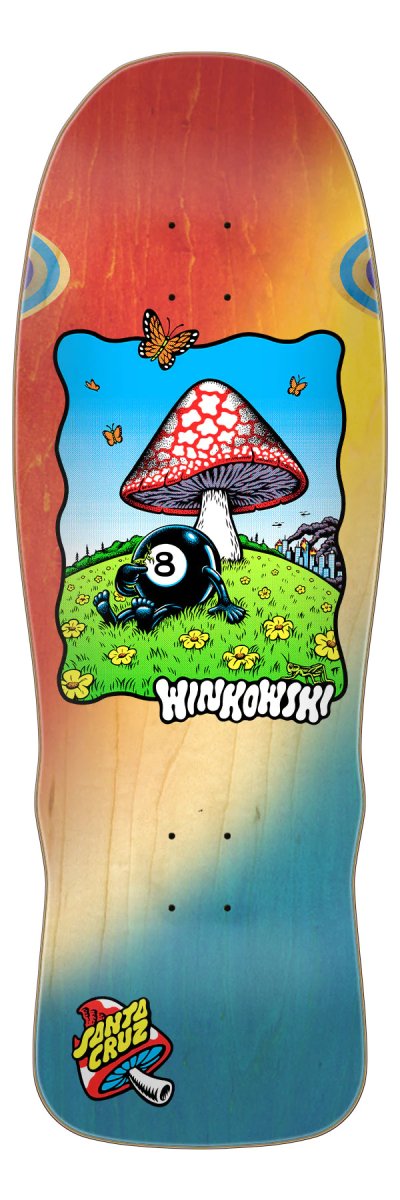 10.35in Winkowski 8Ballr Comic Santa Cruz Skateboard Deck - SkateTillDeath.com