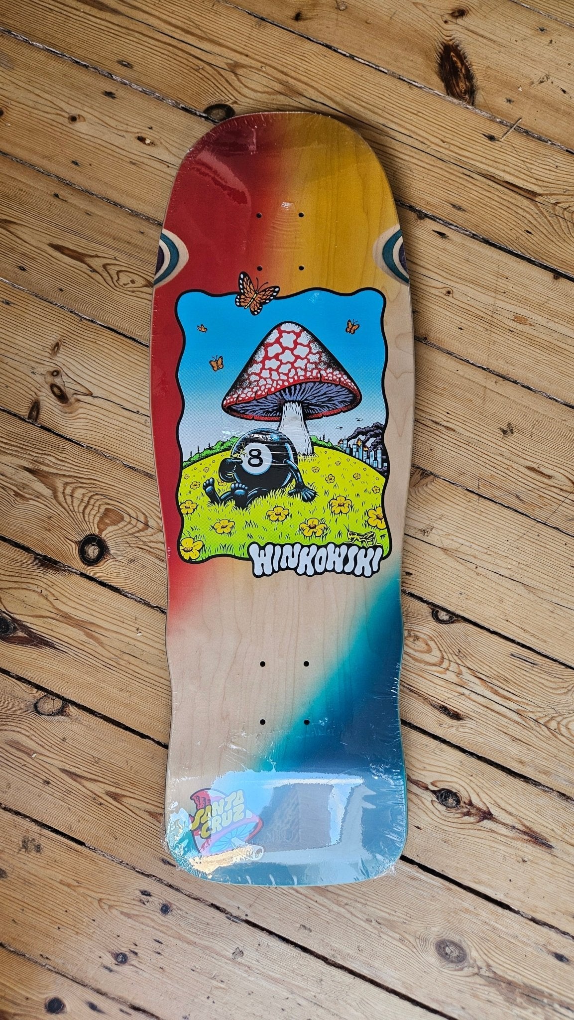10.35in Winkowski 8Ballr Comic Santa Cruz Skateboard Deck (small storage mark) - SkateTillDeath.com