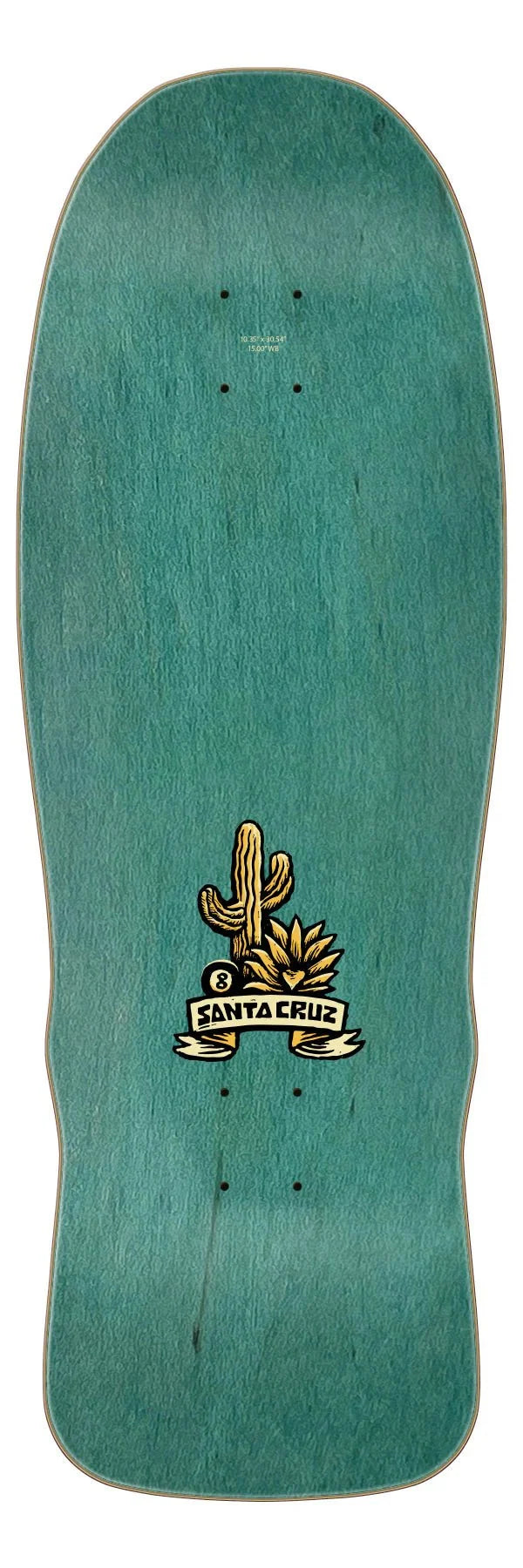10.35in Winkowski Agave Snake Santa Cruz Shaped Skateboard Deck - SkateTillDeath.com