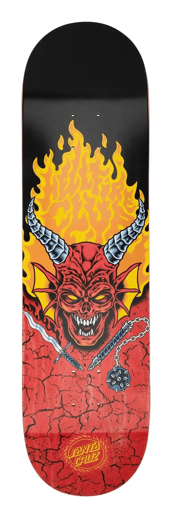 8.25in Stranger Things Hellfire Club Santa Cruz Skateboard Deck - SkateTillDeath.com