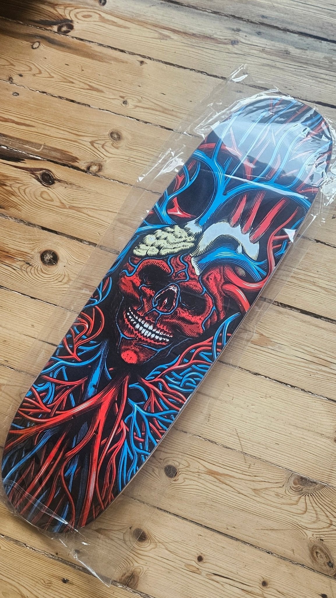 8.875" Heart Skull "Black Velvet" Deck - Signed by Sean Cliver - SkateTillDeath.com