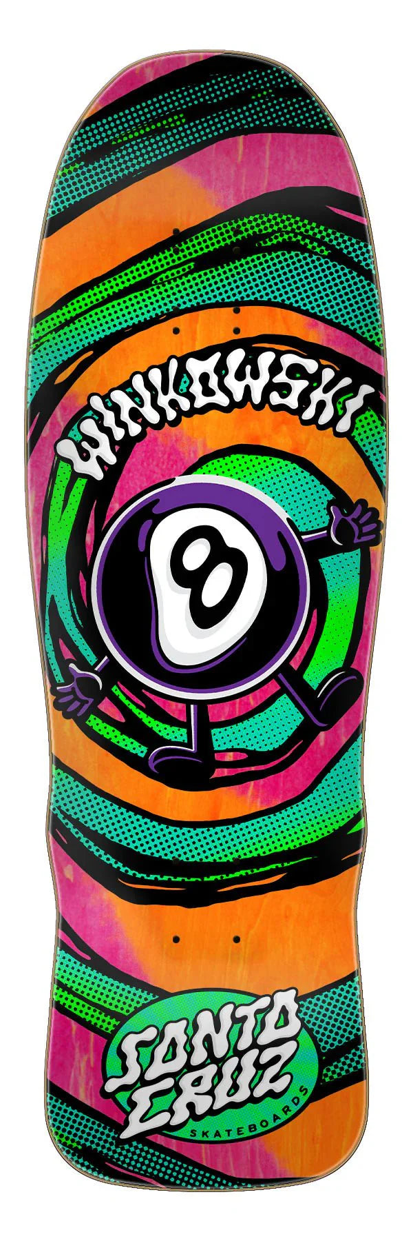 9.5in Winkowski Vertigo Medium Santa Cruz Shaped Skateboard Deck - SkateTillDeath.com