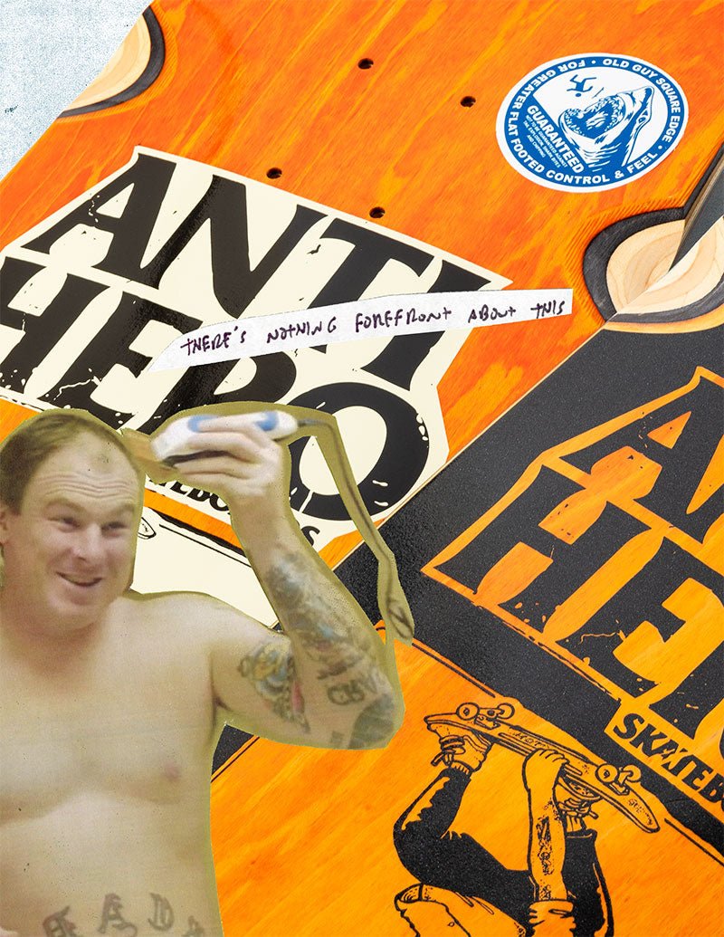 ANTI - HERO SSD 25 GROSSO HAND PLANT 9.25 WHEEL WELLS SQUARE EDGE DECK - SkateTillDeath.com