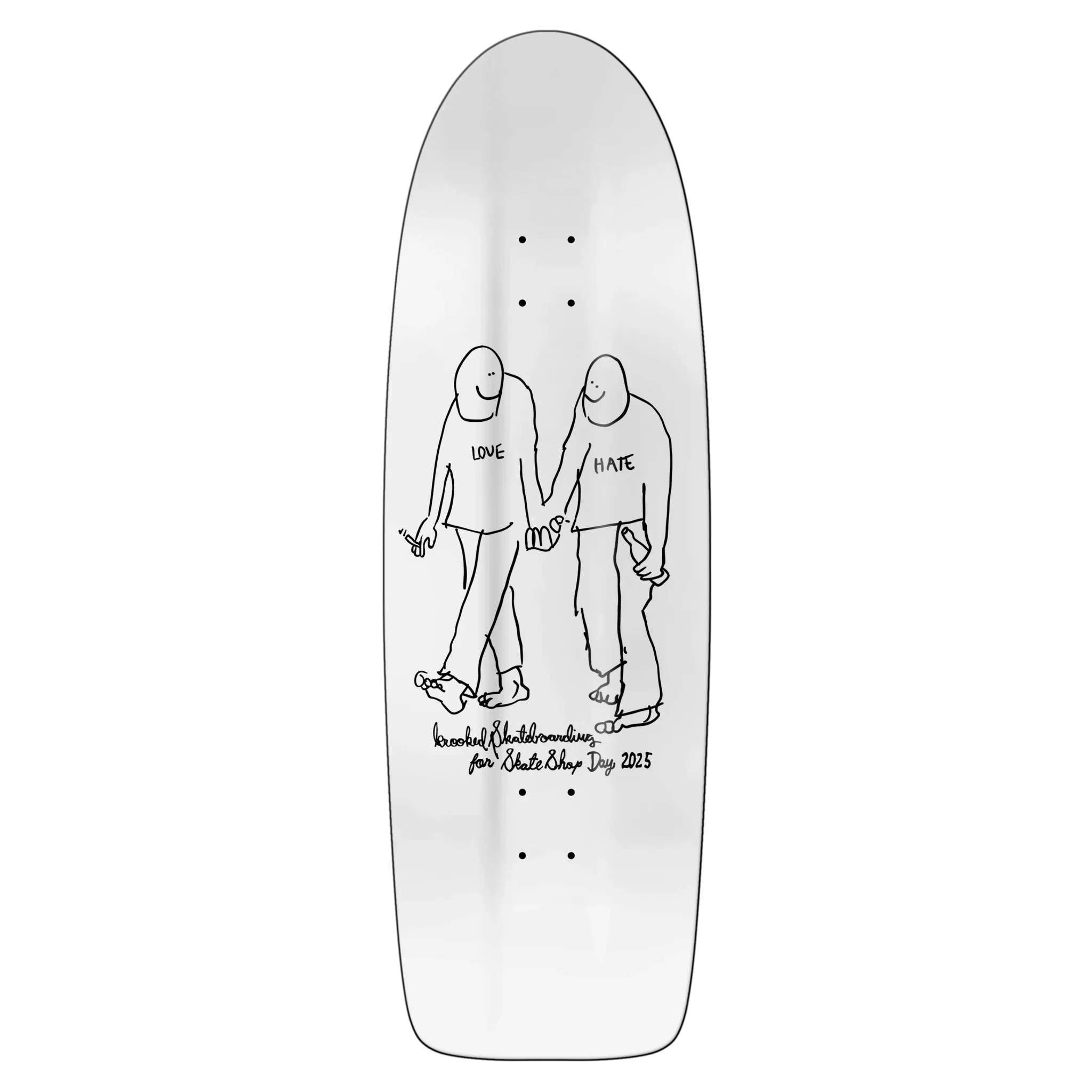 KROOKED Skateshop Day 2025 BEAMER LOVE & HATE DECKS - SkateTillDeath.com