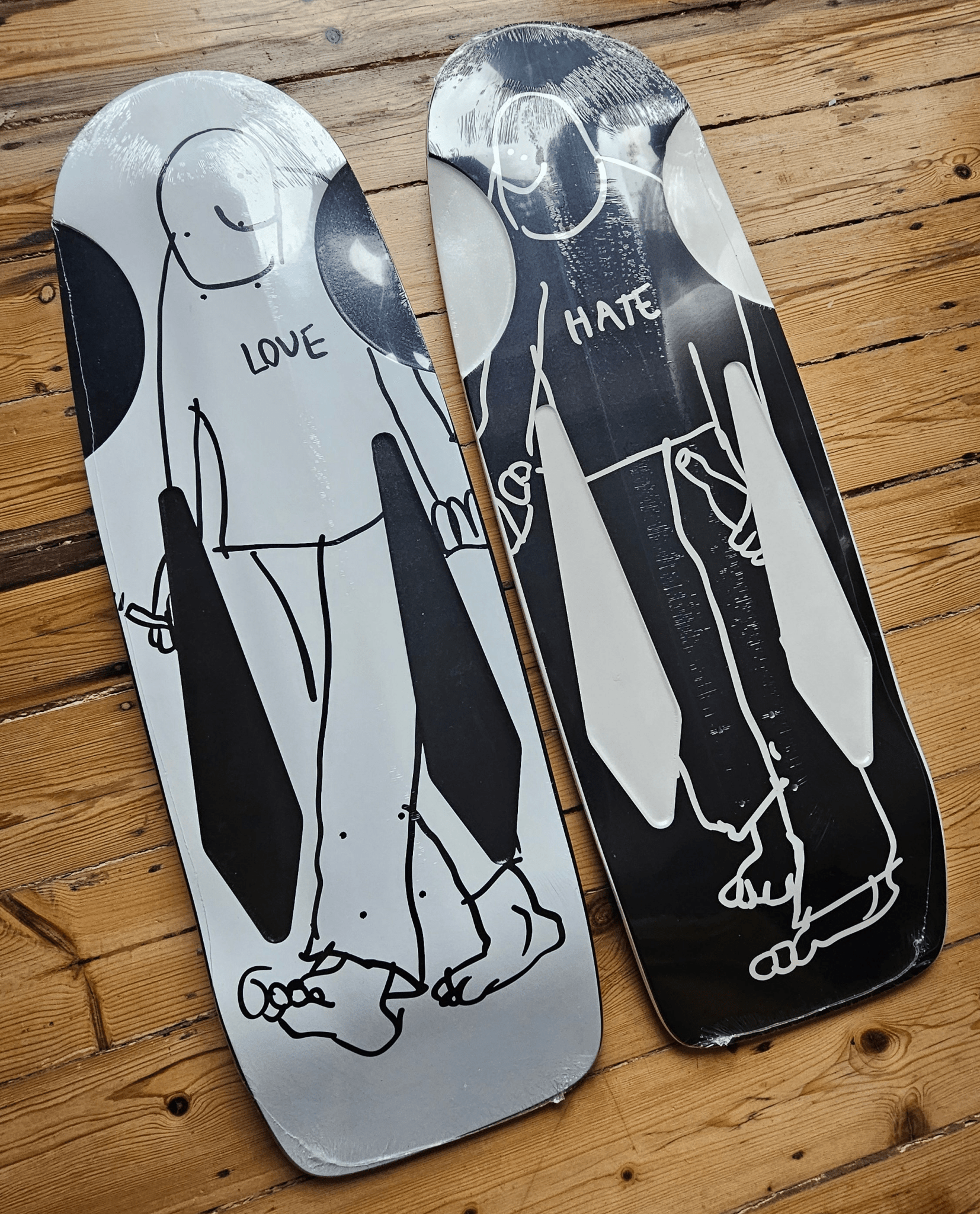 KROOKED Skateshop Day 2025 BEAMER LOVE & HATE DECKS - SkateTillDeath.com