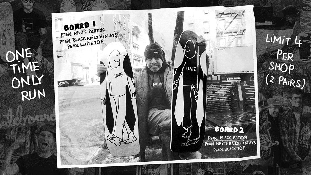 KROOKED Skateshop Day 2025 BEAMER LOVE & HATE DECKS - SkateTillDeath.com