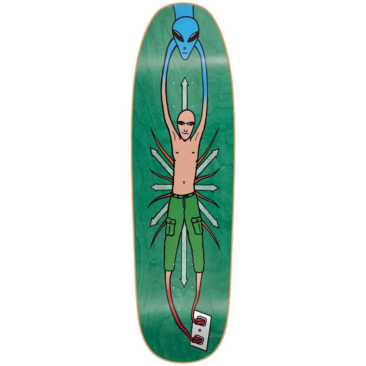 New Deal Skateboards Vallely Alien Screenprinted Assorted Veneer Deck 9.18" - SkateTillDeath.com