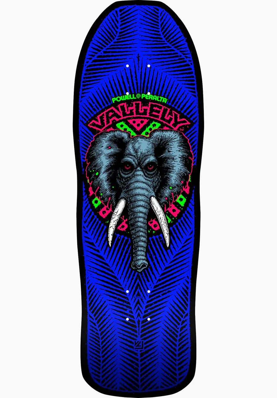 POWELL PERALTA MIKE VALLELY BLACKLIGHT SKATEBOARD DECK SHAPE 163 9.85 - SkateTillDeath.com