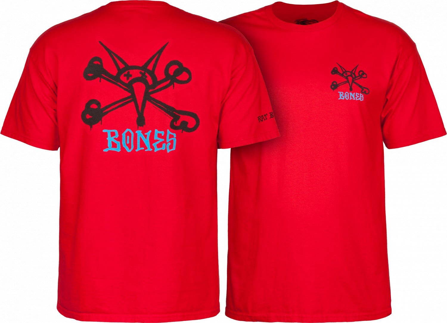 Powell Peralta Rat Bones T-shirt red - SkateTillDeath.com
