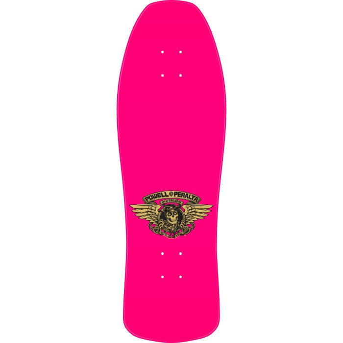 Powell Peralta Ray Underhill Cross Reissue Skateboard Deck Pink/Gold Foil - 9.9 x 31.5 - SkateTillDeath.com