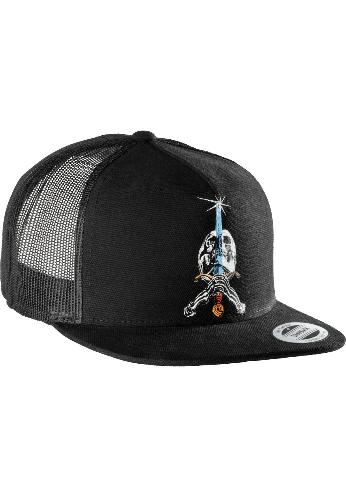 Powell-Peralta Skull & Sword Trucker (Black) - SkateTillDeath.com