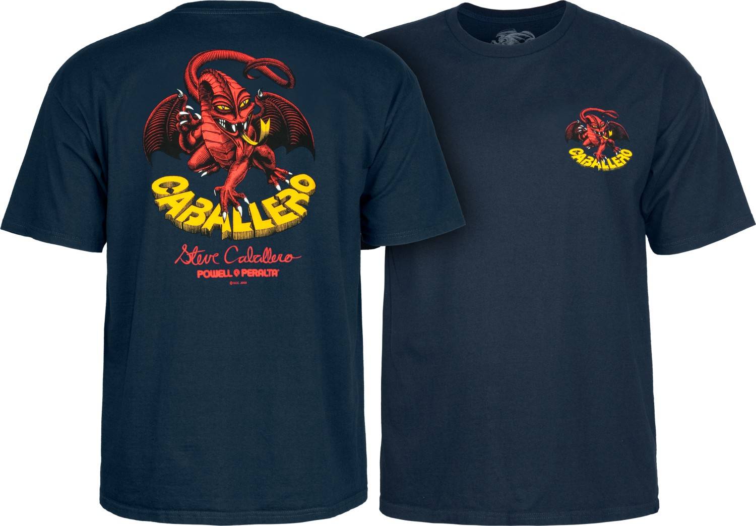 Powell Peralta Steve Cab Dragon II T-shirt - Navy - SkateTillDeath.com