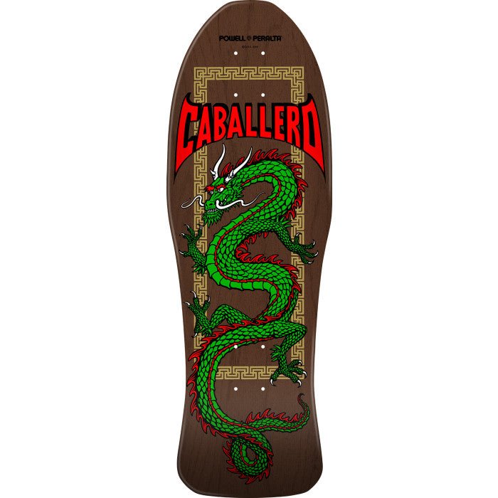 Powell Peralta Steve Caballero Chinese Dragon Reissue Skateboard Deck Brown Stain - 10 x 30 - SkateTillDeath.com