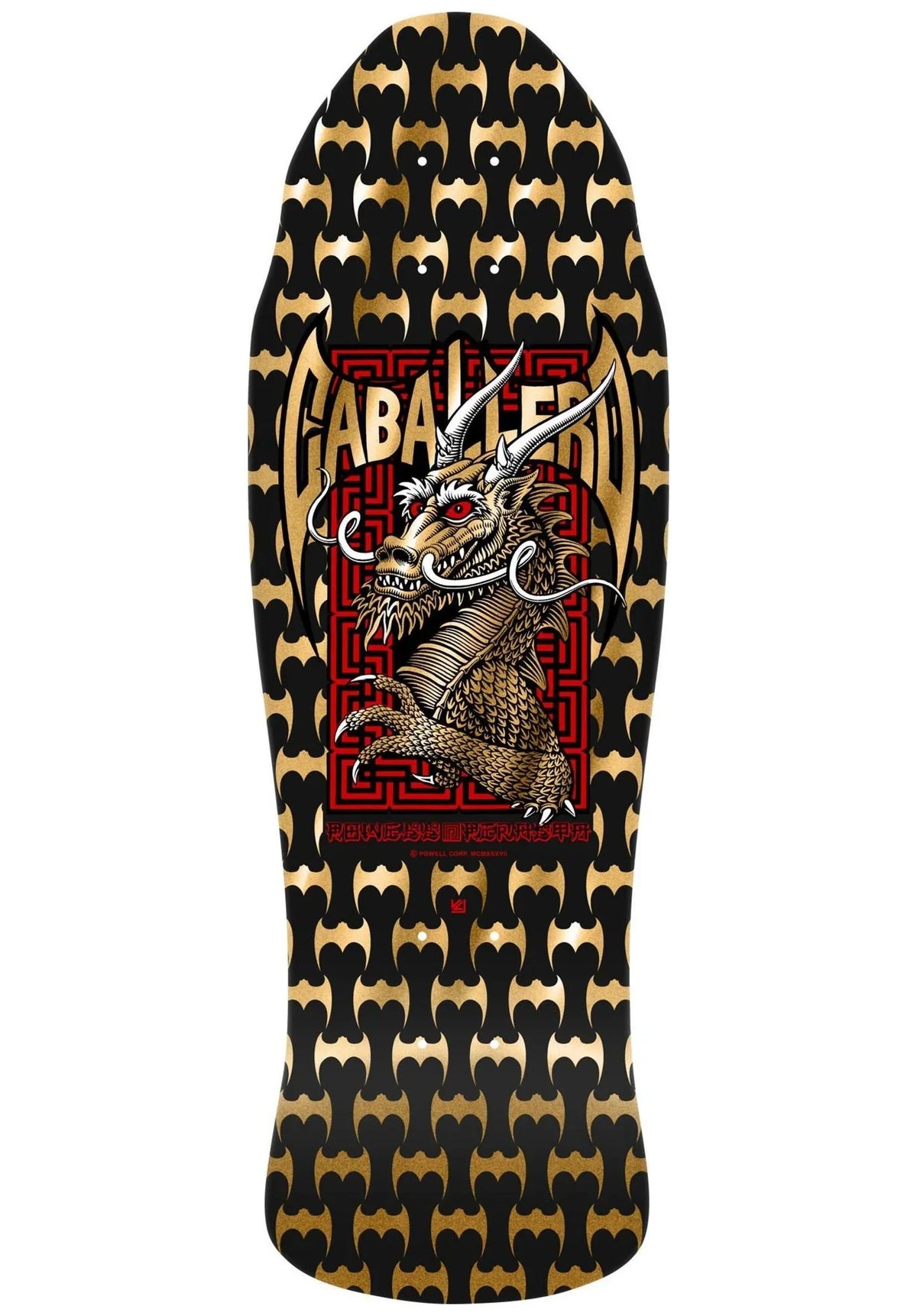 Powell Peralta Steve Caballero Street Reissue Skateboard Deck Black/Gold Foil - 9.625 x 29.75 - SkateTillDeath.com