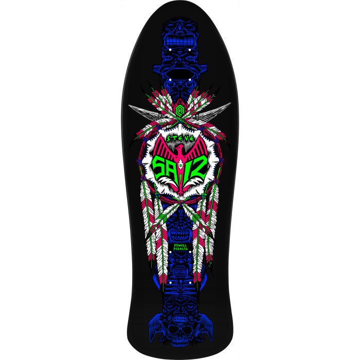 Powell Peralta Steve Saiz Totem Reissue Skateboard Deck Blacklight - 10 x 30.810 - SkateTillDeath.com