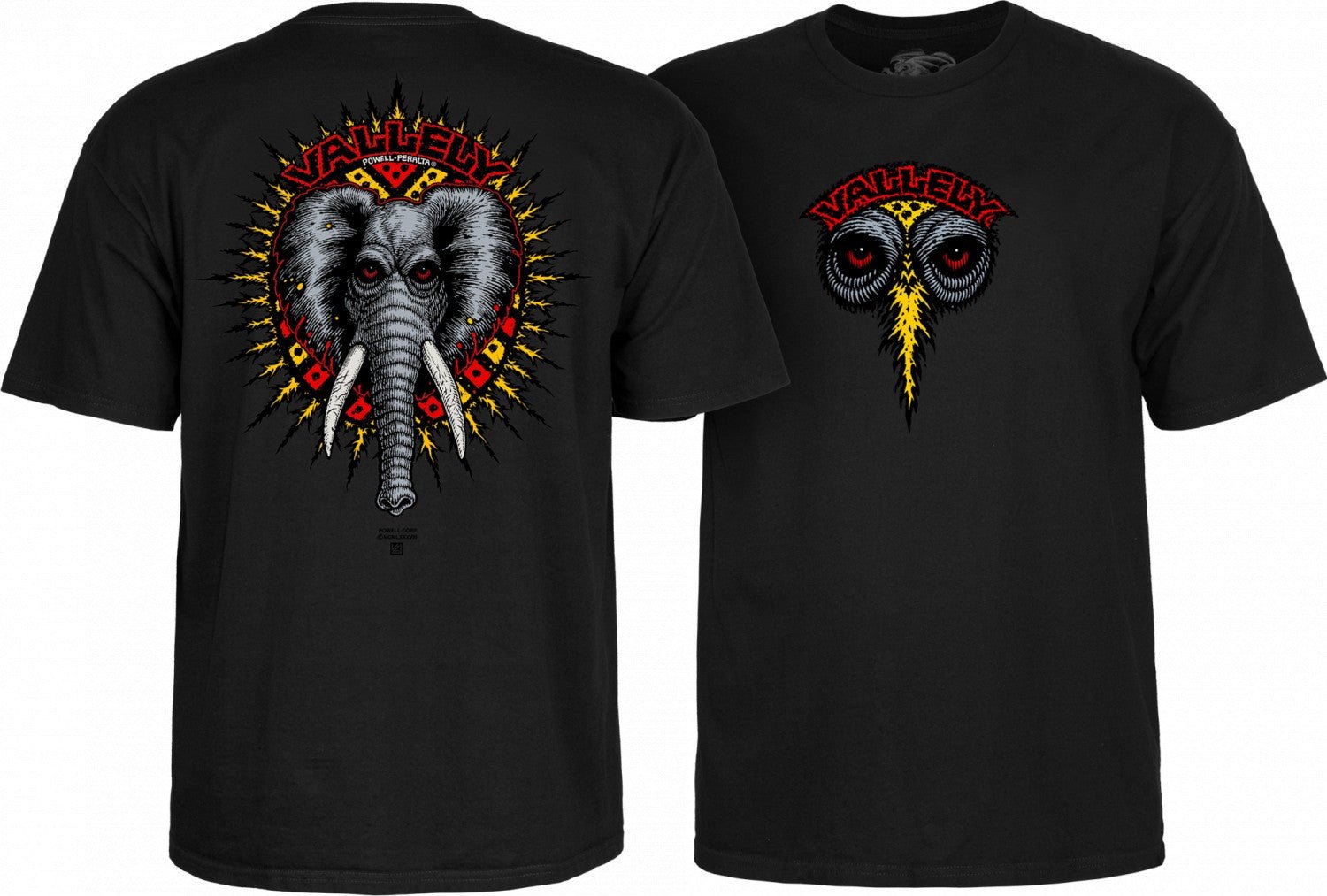 Powell Peralta Vallely Elephant T-shirt black - SkateTillDeath.com