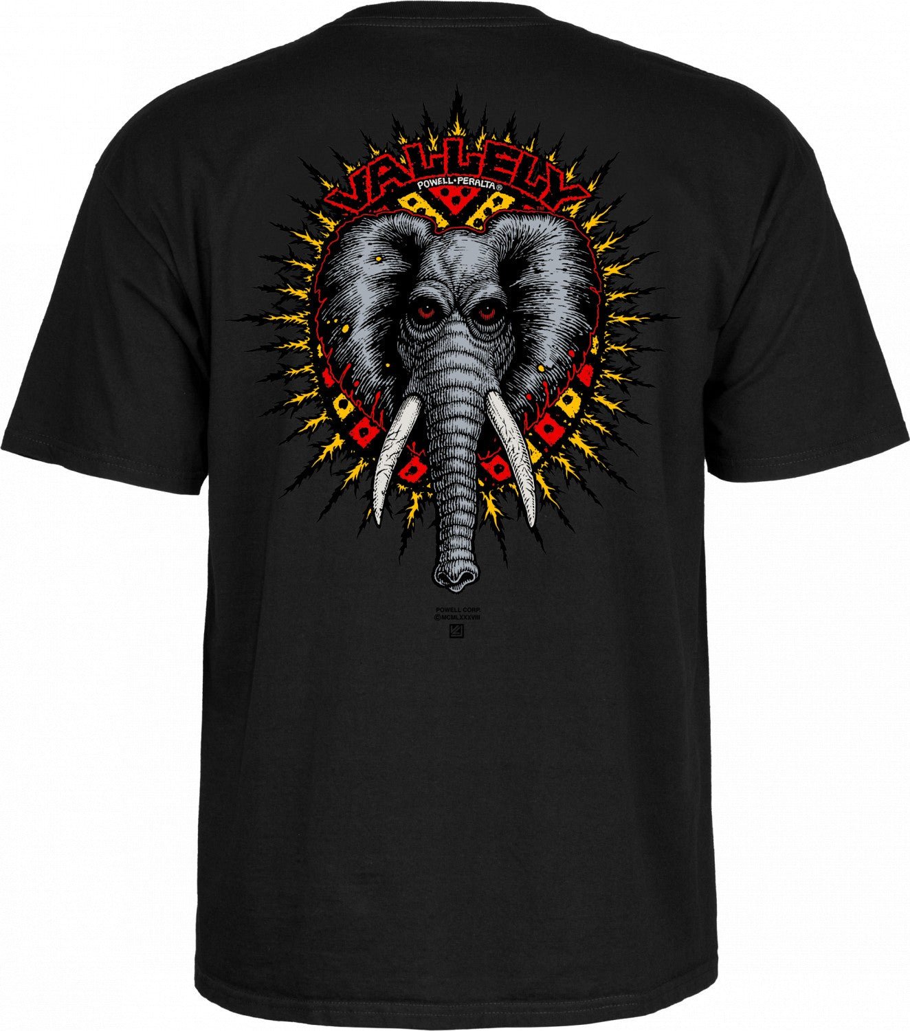 Powell Peralta Vallely Elephant T-shirt black - SkateTillDeath.com