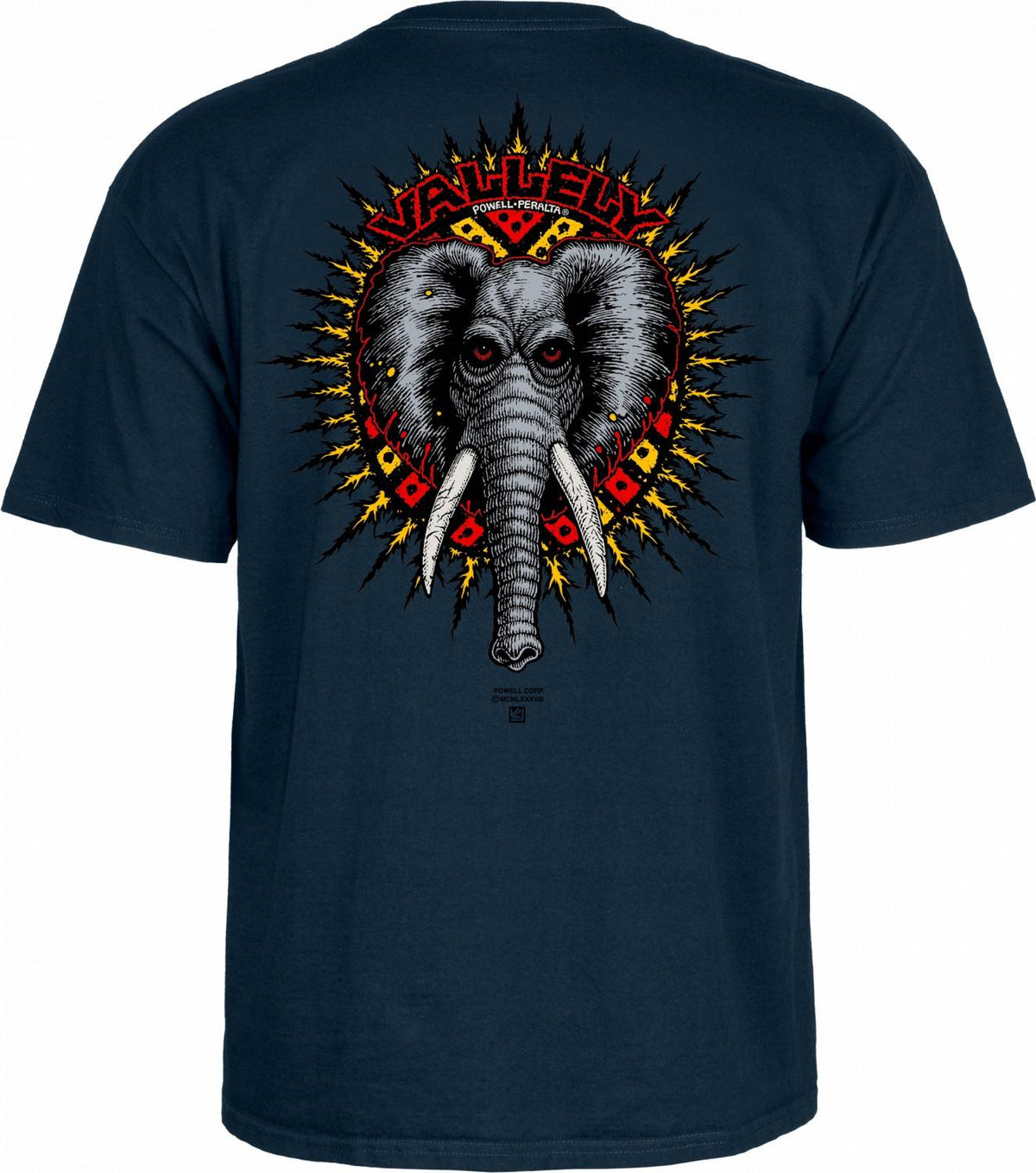 Powell Peralta Vallely Elephant T-shirt Navy - SkateTillDeath.com