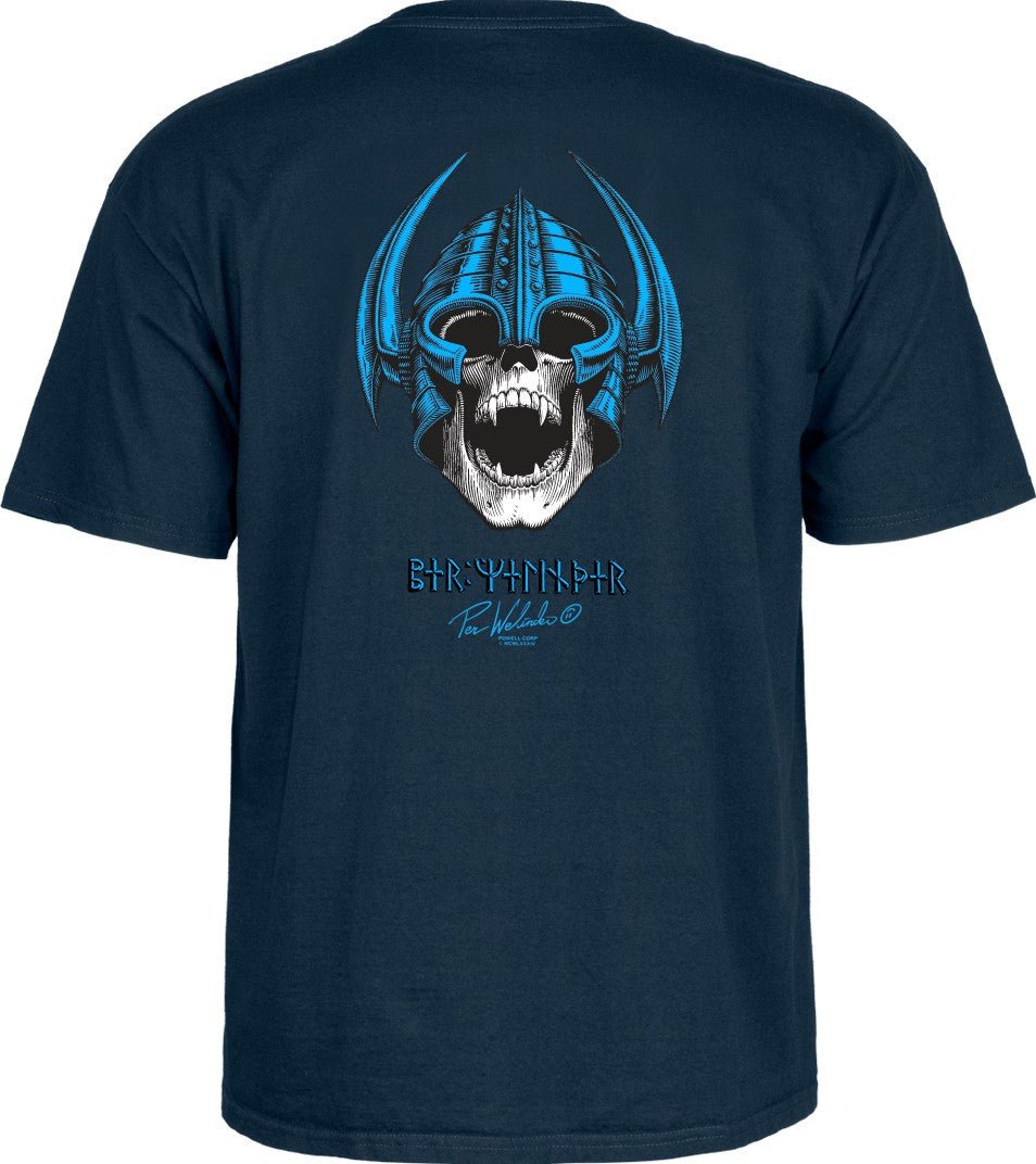 Powell Peralta Welinder Nordic Skull T-shirt Navy - SkateTillDeath.com