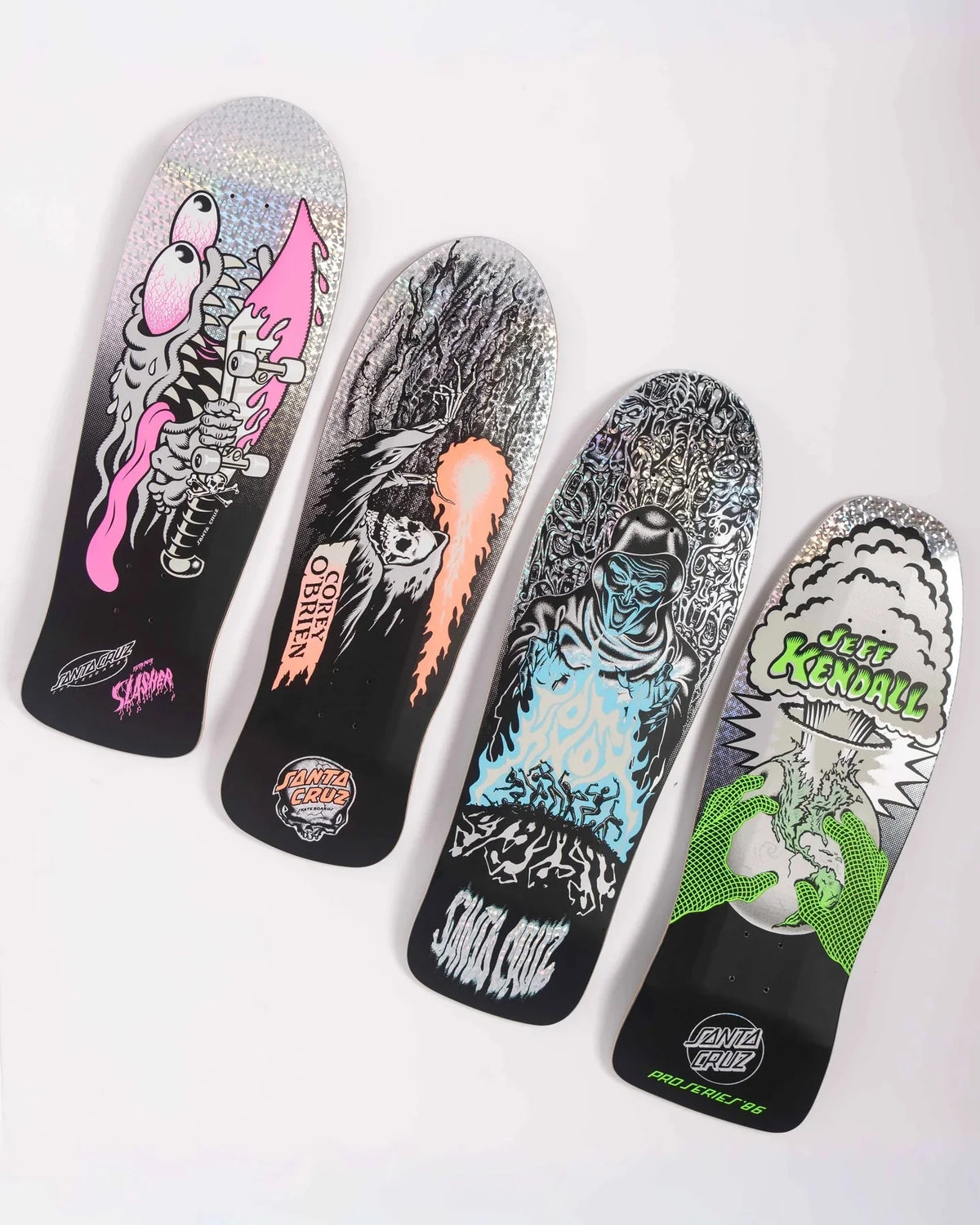 PREORDER, SHIPPING ON 19/6/2026 10.1in Keith Meek Slasher Reissue Santa Cruz Skateboard Deck - SkateTillDeath.com