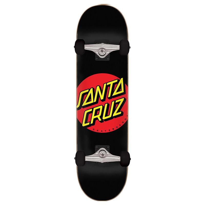 SANTA CRUZ CLASSIC DOT FULL BLACK 8.0" - SKATEBOARD COMPLETE - SkateTillDeath.com