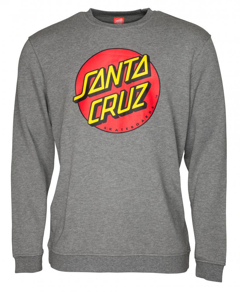 Santa Cruz Crew Classic Dot Dark Heather - SkateTillDeath.com