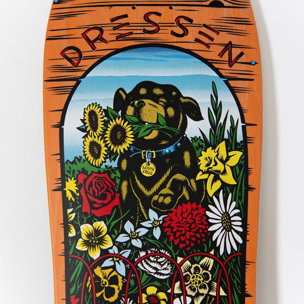 Santa Cruz Old School Dressen Pup Reissue Deck (Orange) - SkateTillDeath.com