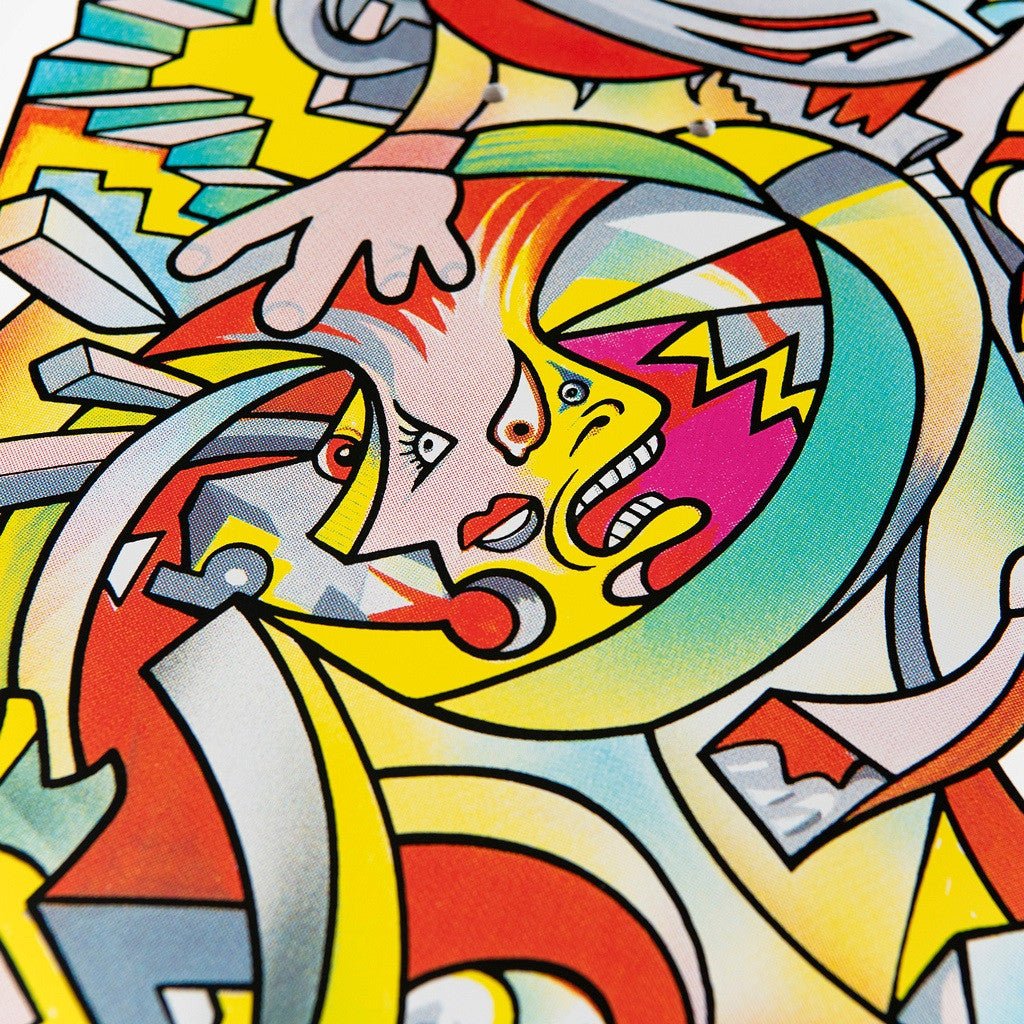 Santa Cruz Old School Hosoi Picasso Reissue Deck (White) - SkateTillDeath.com