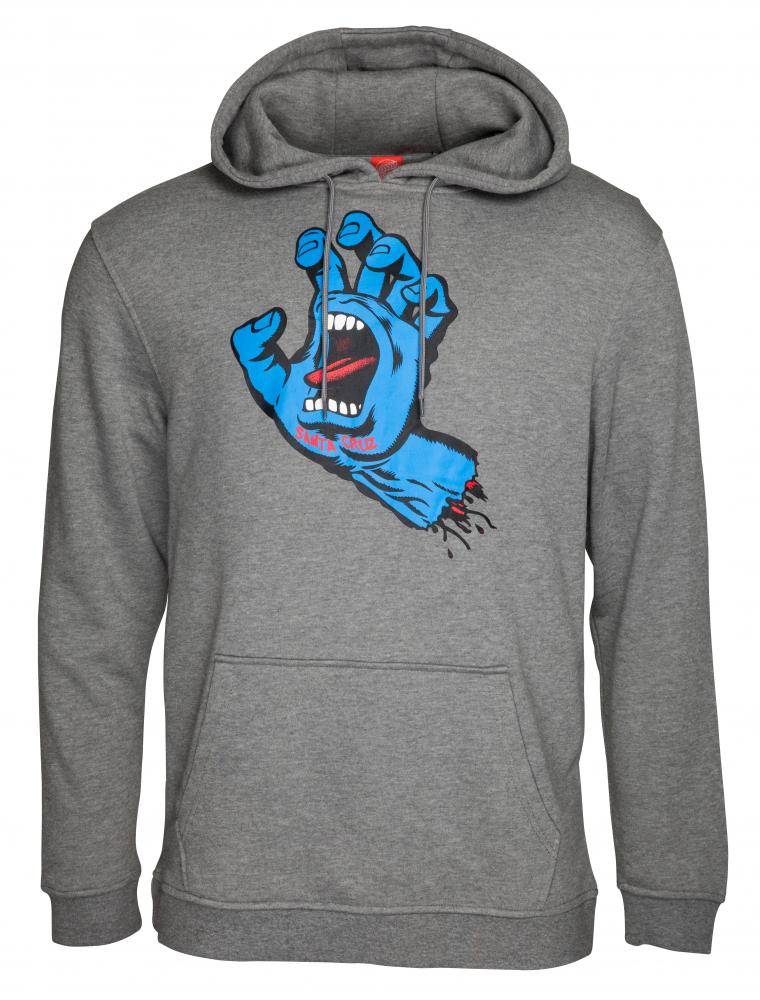 Santa Cruz Screaming Hand Hoody Dark Heather - SkateTillDeath.com