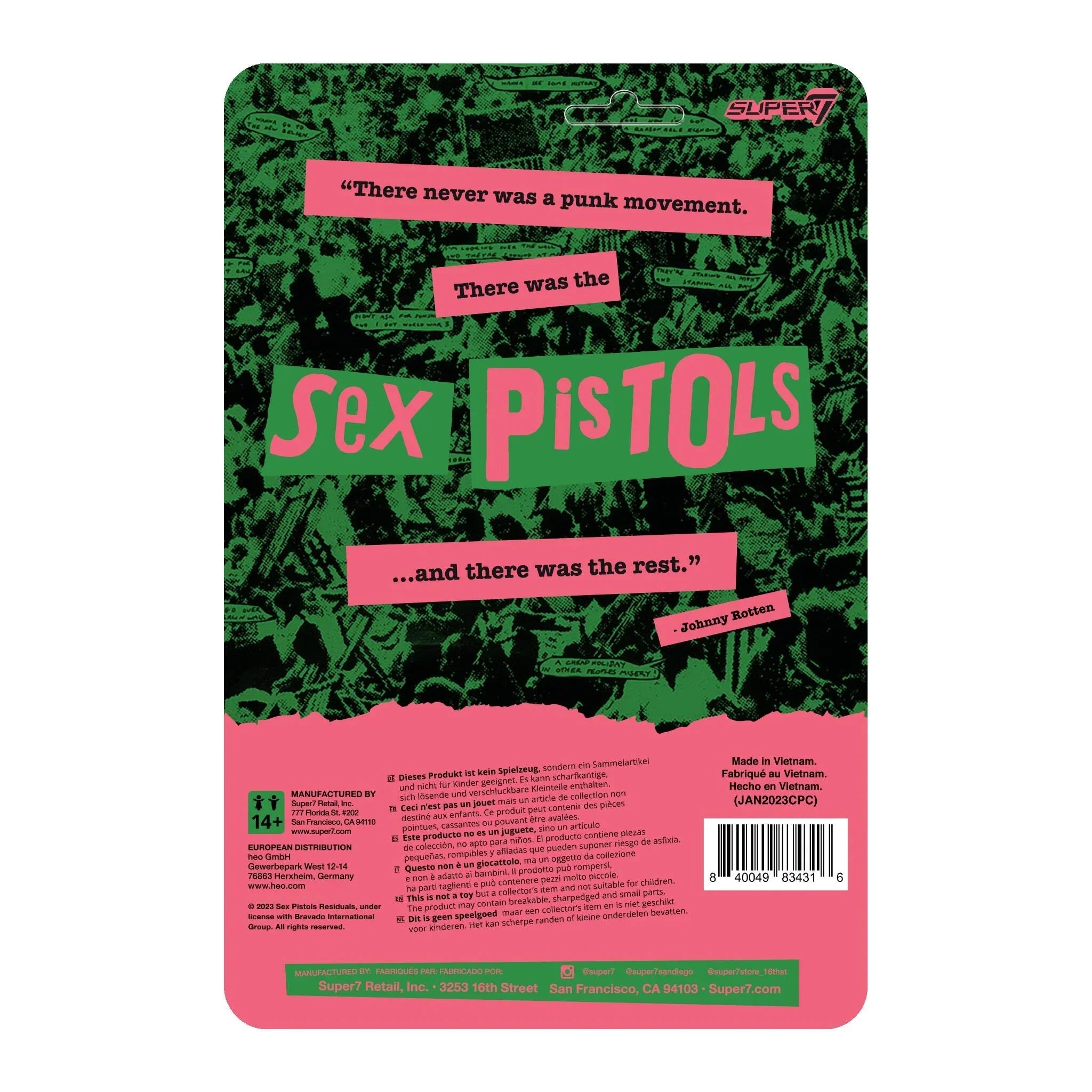 Sex Pistols ReAction Figures Wave 2 Johnny Rotten (Never Mind The Bollocks) - SkateTillDeath.com