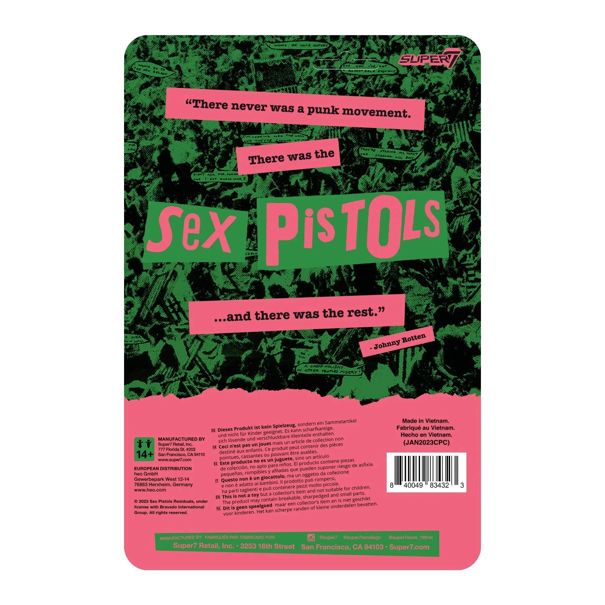 Sex Pistols ReAction Figures Wave 2 Sid Vicious (Never Mind The Bollocks) - SkateTillDeath.com