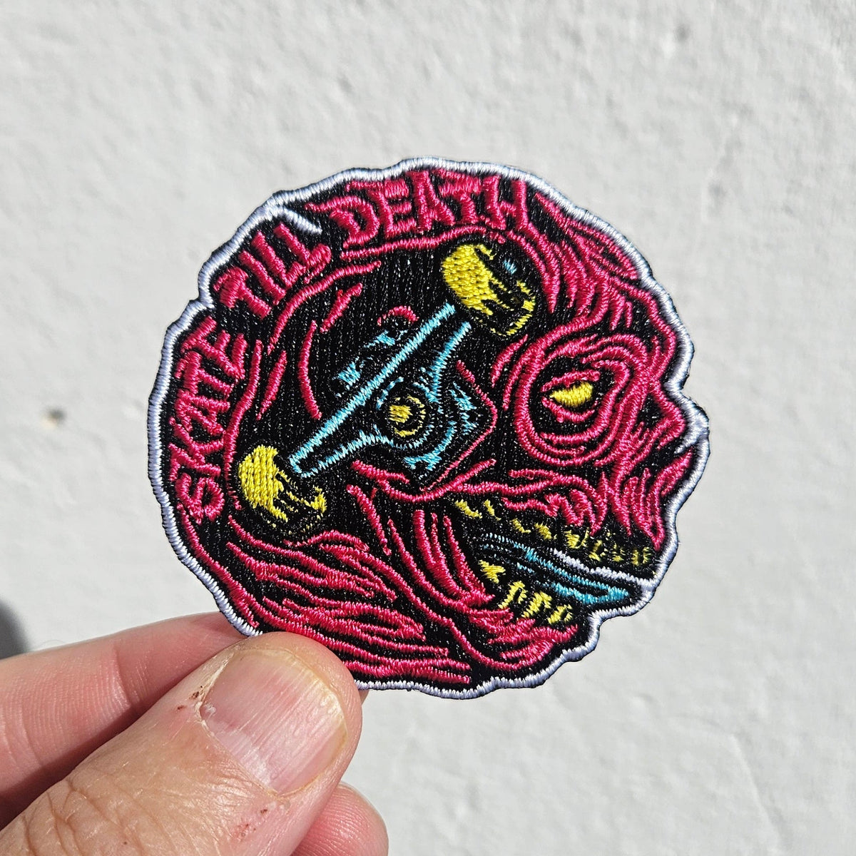 Skate Till Death embroidered patch (6cm) - SkateTillDeath.com