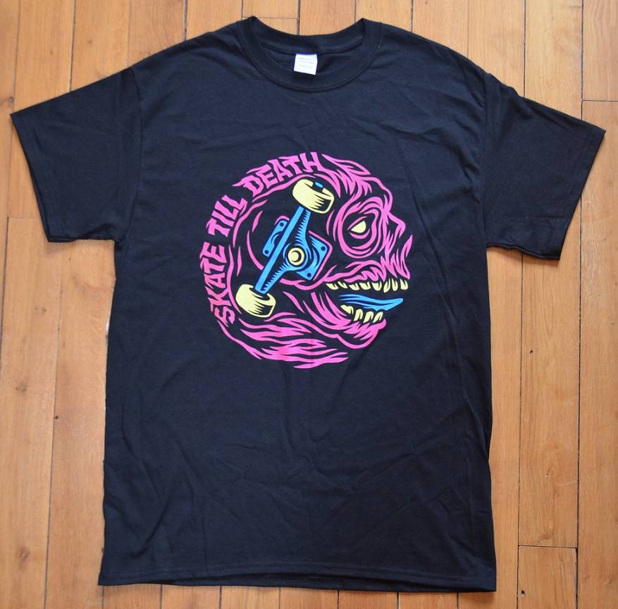 Skate Till Death T-shirt Logo Black - SkateTillDeath.com