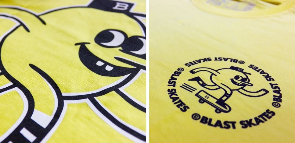 Soft Yellow Mascot T-Shirt - SkateTillDeath.com