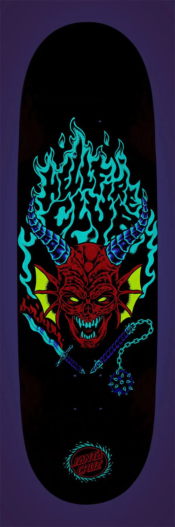 Stranger Things Hellfire Flame Skateboard Deck 31.998 in x 9in - SkateTillDeath.com