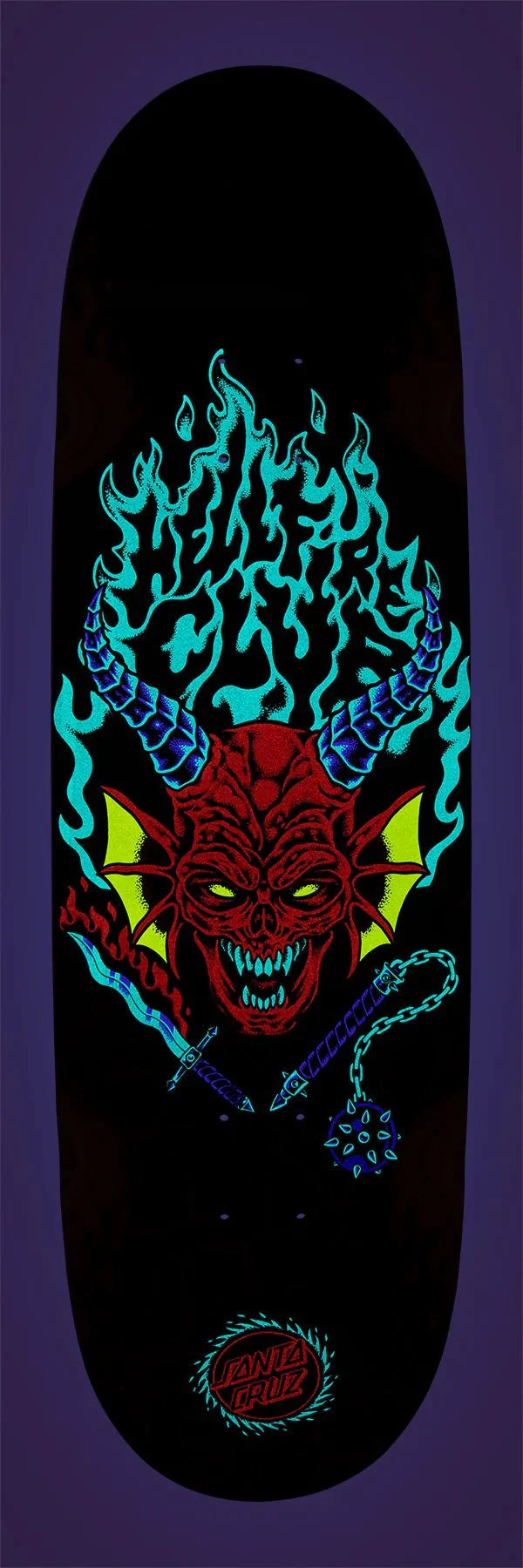 Stranger Things Hellfire Flame Skateboard Deck 31.998 in x 9in - SkateTillDeath.com