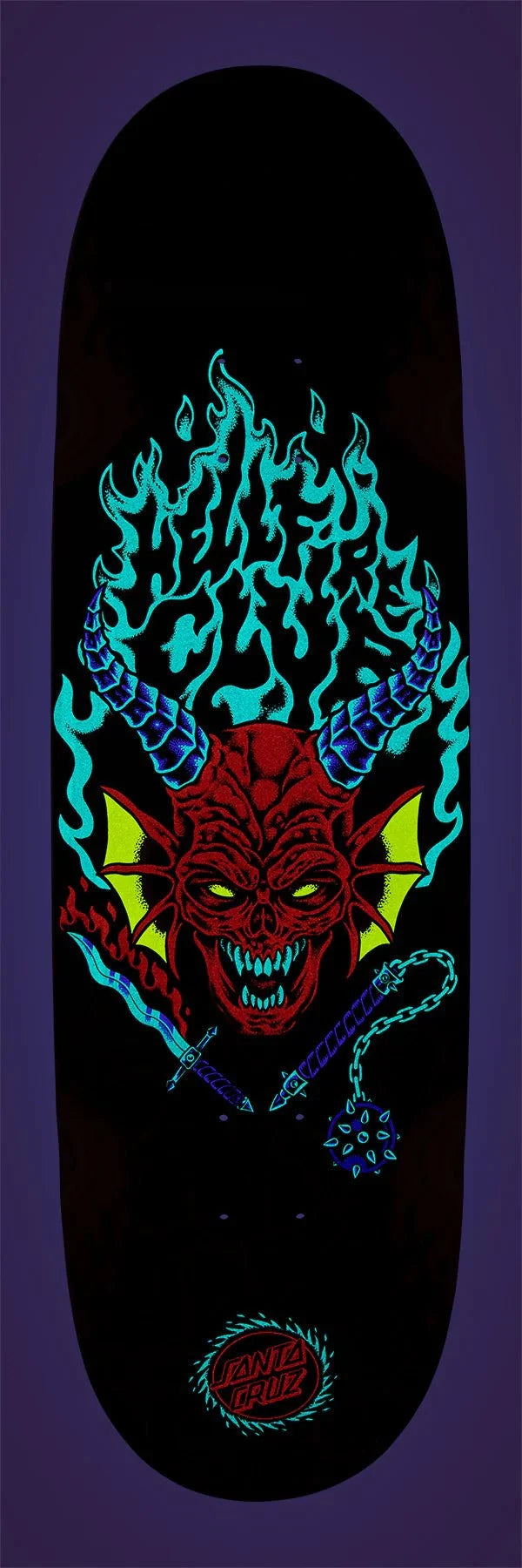 Stranger Things Hellfire Flame Skateboard Deck 31.998 in x 9in - SkateTillDeath.com