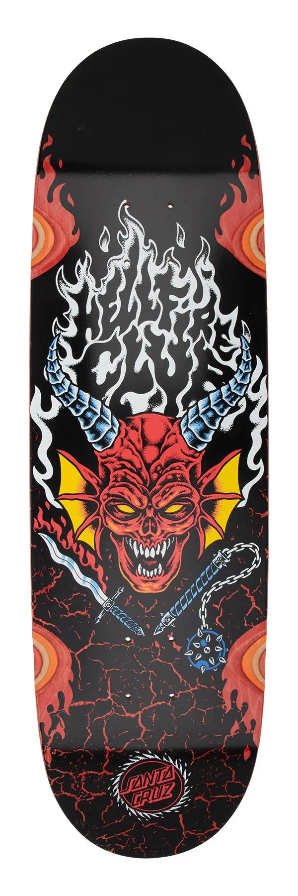 Stranger Things Hellfire Flame Skateboard Deck 31.998 in x 9in - SkateTillDeath.com