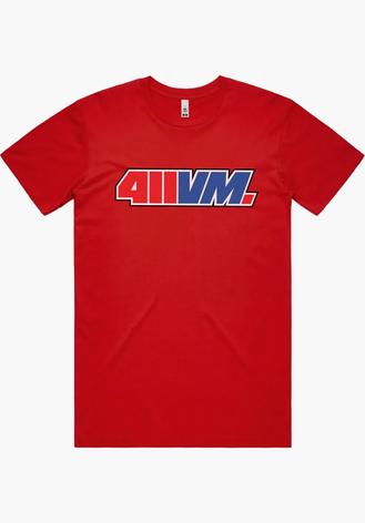 T-Shirts 411 411VM Logo (Red/Blue) - SkateTillDeath.com
