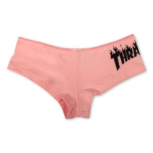 Thrasher "FLAME LOGO" hot shorts pink - SkateTillDeath.com