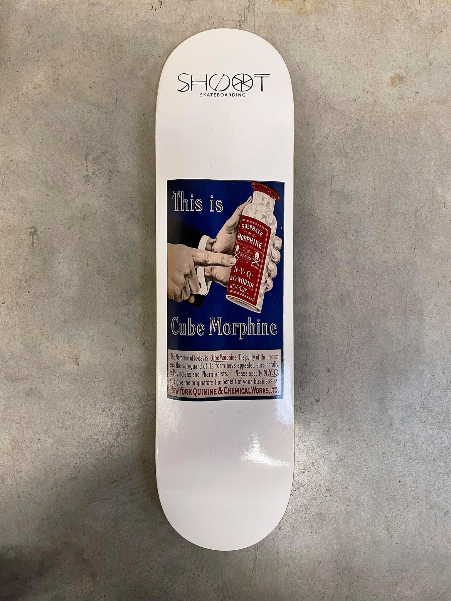 Shoot - Skateboard - Deck - Cube Morphine 8" (White) Deck