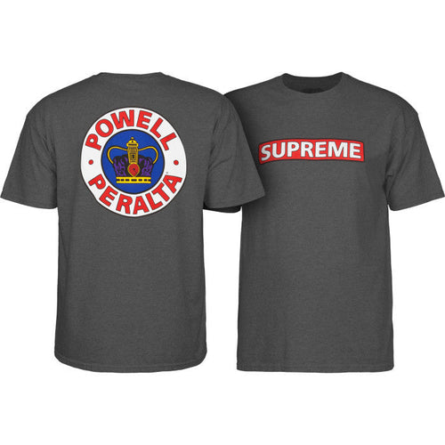 Load image into Gallery viewer, Powell Peralta Supreme T-Shirt Charcoal Heather
