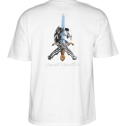 Load image into Gallery viewer, T-Shirt Powell Peralta Skull and Sword - White
