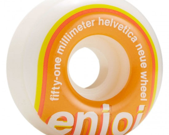 Enjoi - Skateboard - Wheels - Helvetica Neue  51mm (Orange) Wheels