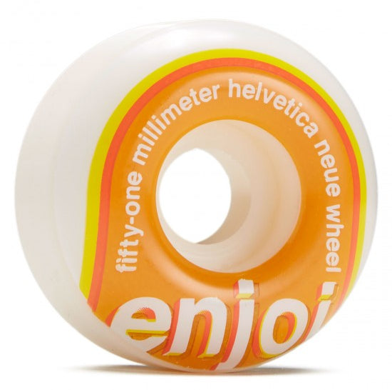 Enjoi - Skateboard - Wheels - Helvetica Neue  51mm (Orange) Wheels