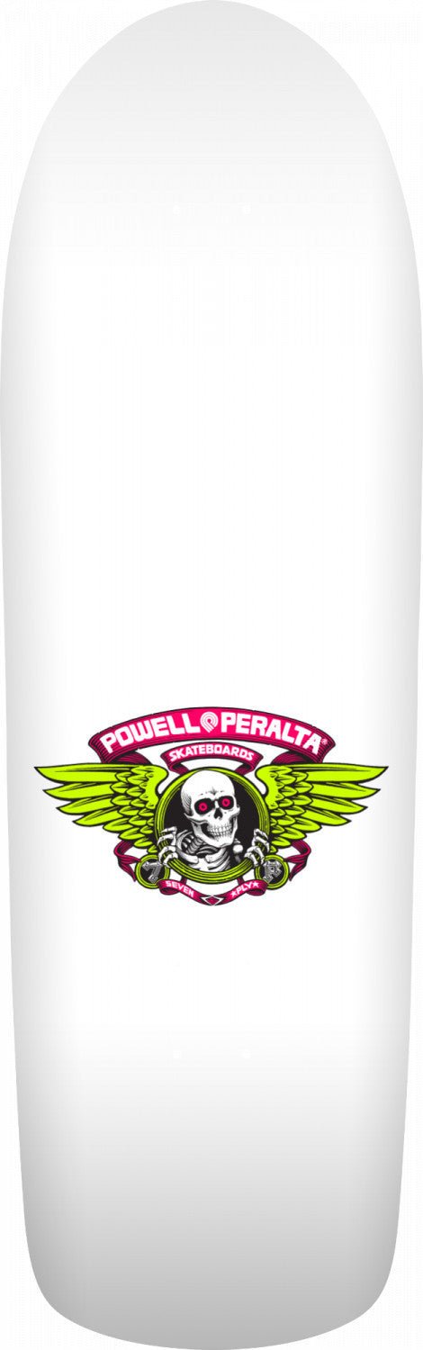Powell Peralta Old School Ripper Skateboard Deck White/Pink - 9.89 x 31.32 - SkateTillDeath.com