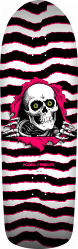 Load image into Gallery viewer, Powell Peralta Old School Ripper Skateboard Deck White/Pink - 9.89 x 31.32 - SkateTillDeath.com
